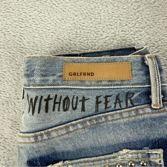 Grlfrnd NWT Women's Size 25 Actual 26x28 Karolina High Rise Skinny Jeans Judas - Picture 7 of 8